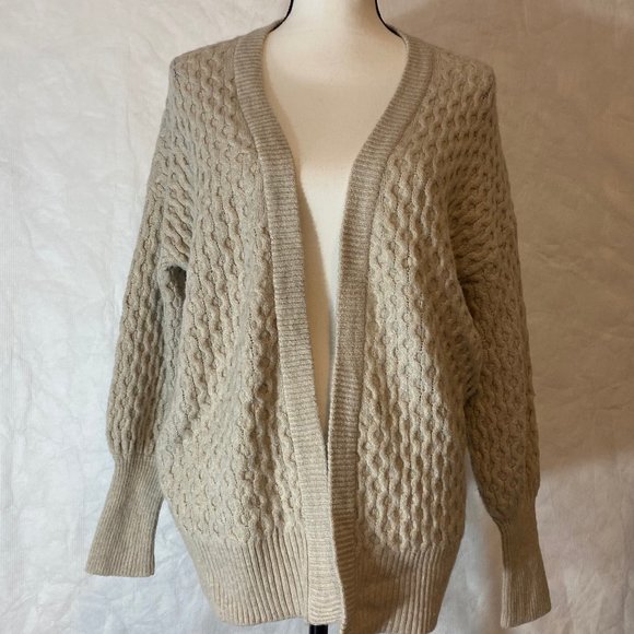 Universal Threads Beige Cable Cardigan Sweater - Picture 1 of 4